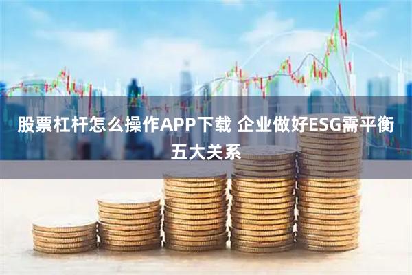 股票杠杆怎么操作APP下载 企业做好ESG需平衡五大关系
