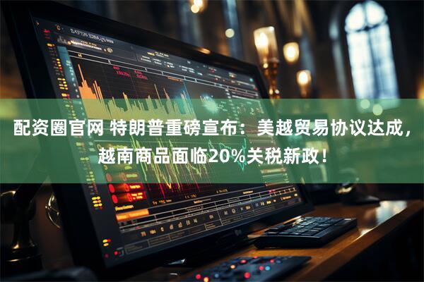 配资圈官网 特朗普重磅宣布：美越贸易协议达成，越南商品面临20%关税新政！